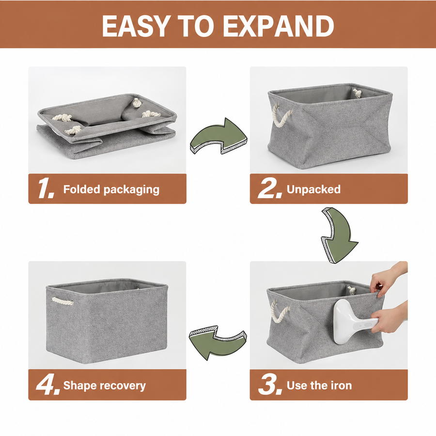 Foldable Storage Basket, Large