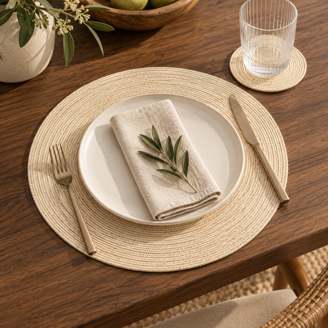 Woven Placemat & Coaster Set of 6
